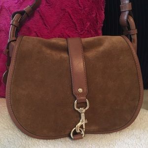 Michael Kors Jamie Large Saddle Suede/Leather Bag